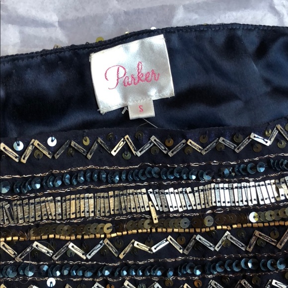 Parker beaded tribal mini skirt - glam silver navy - Picture 7 of 8